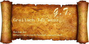 Greilach Témisz névjegykártya